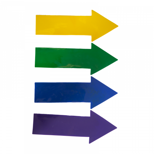 Lot de 4 flèches - Marquage au sol - Repères visuels parfaits pour les enfants !