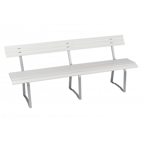 Banc pieds acier avec dossier 2m - Made in France - 130130
