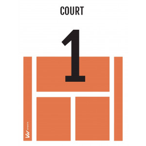 Numéros de courts de tennis - Made in France