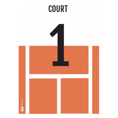 Numéros de courts de tennis - Made in France