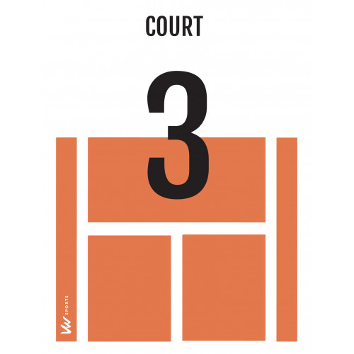 Numéros de courts de tennis - Made in France