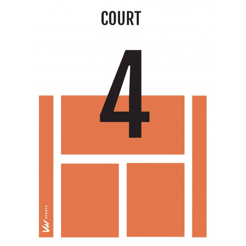 Numéros de courts de tennis - Made in France
