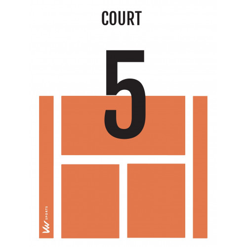 Numéros de courts de tennis - Made in France