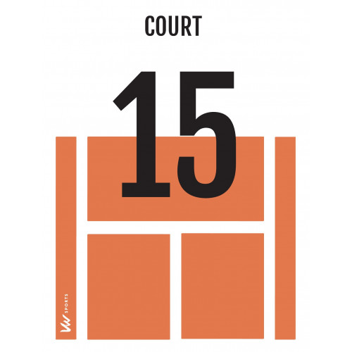 Numéros de courts de tennis - Made in France