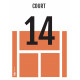 Numéros de courts de tennis - Made in France