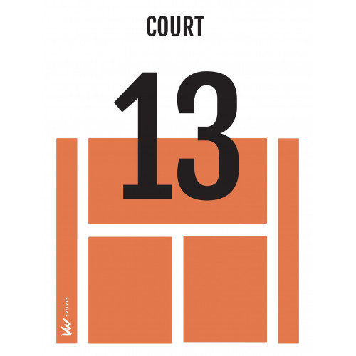 Numéros de courts de tennis - Made in France