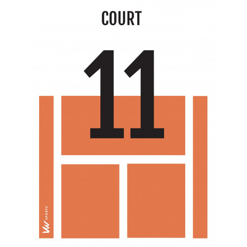 Numéros de courts de tennis - Made in France
