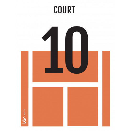 Numéros de courts de tennis - Made in France