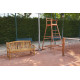Kit banc + Chaise d'arbitre en bois
