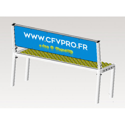 Banc dossier publicitaire dibond - Balles recyclées - Made in France