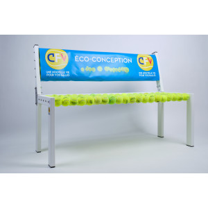 Banc dossier publicitaire bâche - Balles recyclées - Made in France