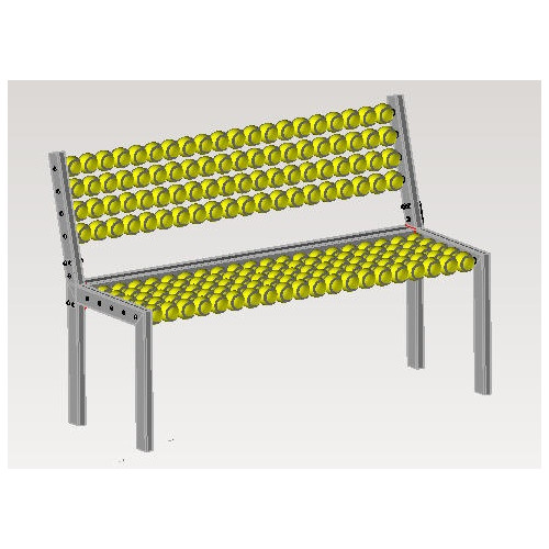 Banc dossier balles - Balles recyclées - Made in France