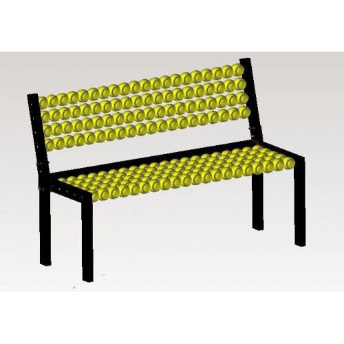 Banc dossier balles - Balles recyclées - Made in France