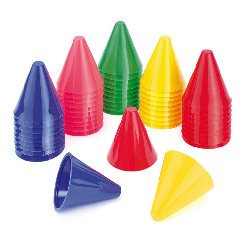 Lot 50 mini cônes de délimitation rigides