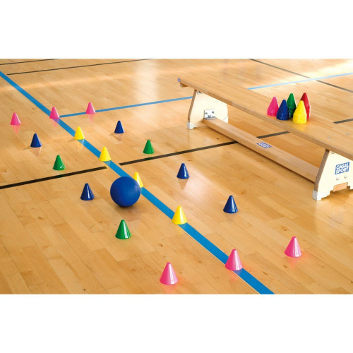 Lot 50 mini cônes de délimitation rigides