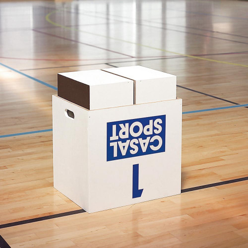 3 podiums en bois encastrables