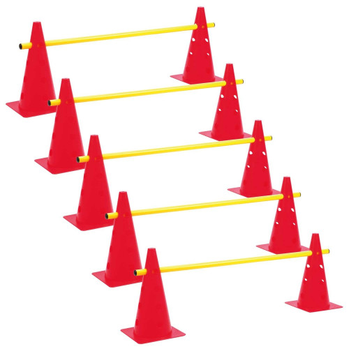 LOT 5 MINI-HAIES CONES 35cm HAUTEUR: 7-14-21-28 cm