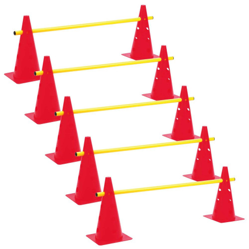 LOT 5 MINI-HAIES CONES 35cm HAUTEUR: 7-14-21-28 cm