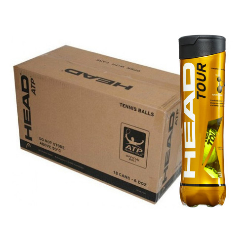 Carton de 18 Tubes Balles HEAD Tour