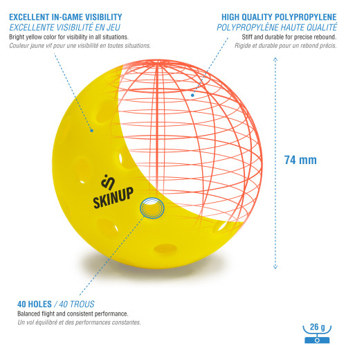 Lot 2 raquettes Pickleball Adulte Smart & Pro 3k, 2 balles et housse