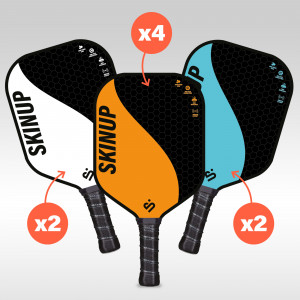SUPER PACK 8 raquettes Yin Yang 100% Carbon - raquettes Pickleball
