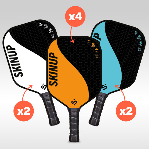 SUPER PACK 8 raquettes Yin Yang 100% Carbon - raquettes Pickleball