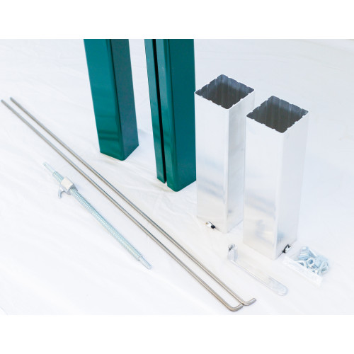 Poteaux de tennis carrés amovibles - Couleur VERT - Carrington