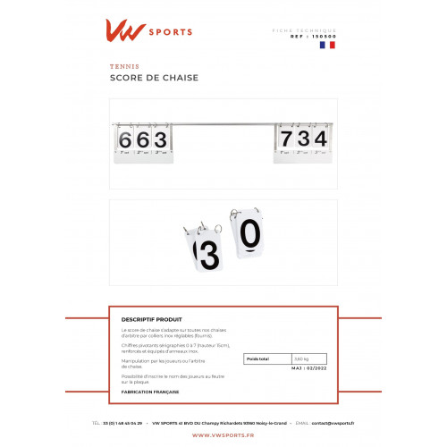 Score de chaise Made in France - 150500