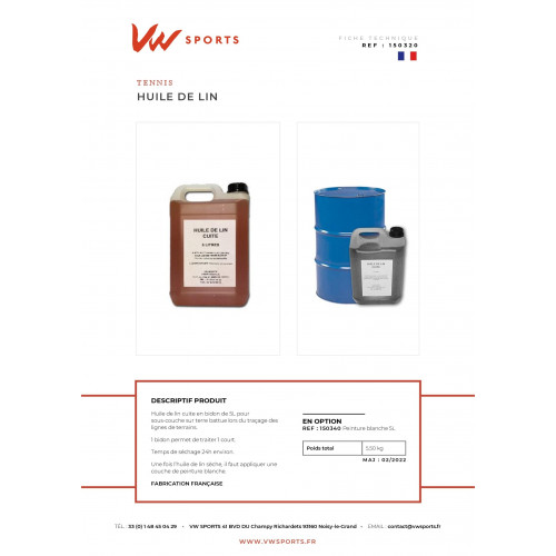 Huile de lin cuite 5 L - Made in France