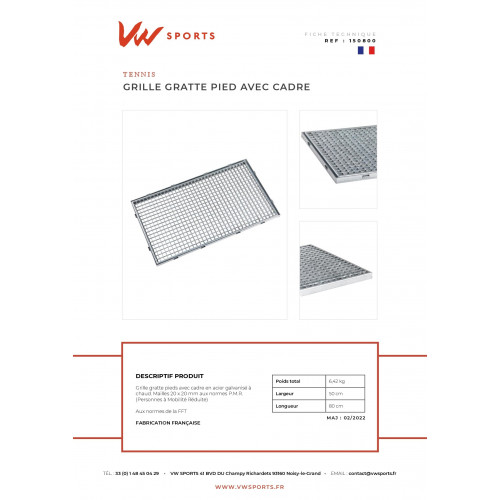 Grille gratte-pieds avec cadre