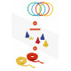 Lot de lanières souples rouge + Cônes (lot de 12) + cercles Dia 60 cm