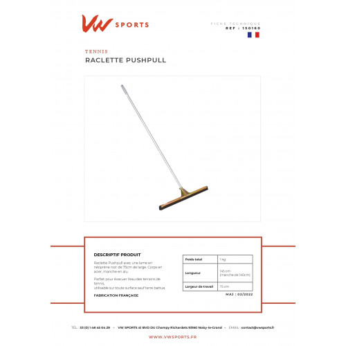 Raclette pushpull - Made in France