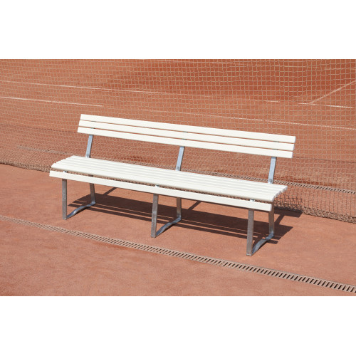 Banc pieds acier avec dossier 2m - Made in France - 130130