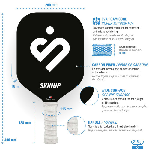 Raquette Pickleball adulte Smart & Pro full molding