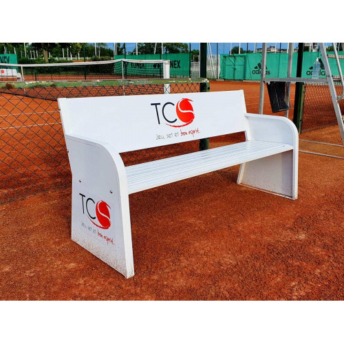 Banc acier personnalisable - Carrington - Blanc