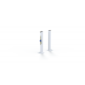 Poteaux carrés 100mm x 100mm en acier sur platine - Conforme ITF