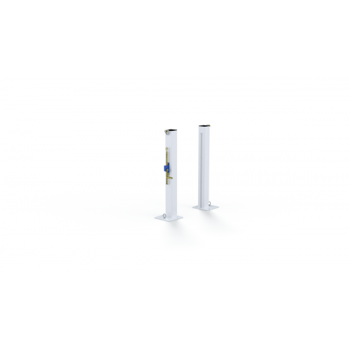 Poteaux carrés 100mm x 100mm en acier sur platine - Conforme ITF