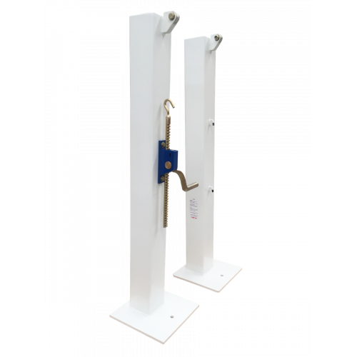 Poteaux carrés 100mm x 100mm en acier sur platine - Conforme ITF