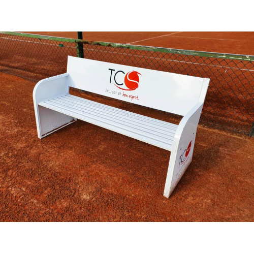 Banc acier personnalisable - Carrington - Blanc