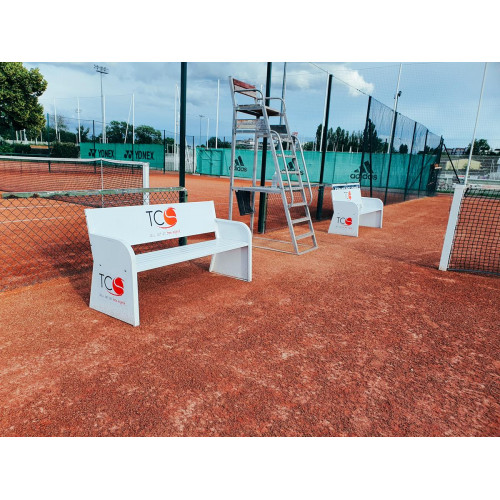 Banc acier personnalisable - Carrington - Blanc