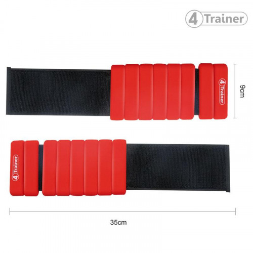 Bandes Lestées Silicone - Rouge - 2 x 1kg - 4TRAINER