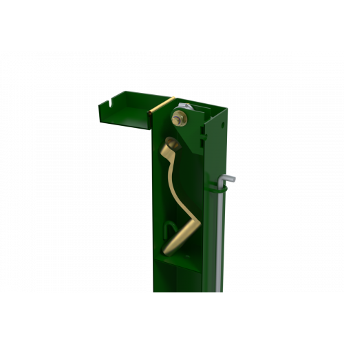 Poteaux de pickleball sur platine avec treuil intérieur - 80x80mm en acier galvanisé