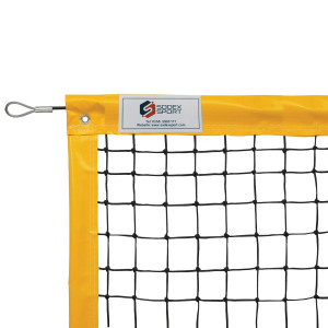 Filet de beach tennis Ø3mm traité anti-UV avec bandes PVC + câble de tension