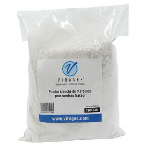 Poudre de traçage blanche pour lignes