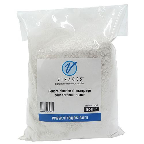 Poudre de traçage blanche pour lignes