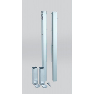 Paire de poteaux de tennis carré en aluminium - Carrington