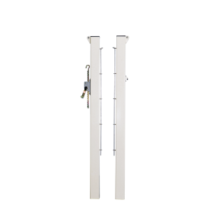 Paire de poteaux de tennis en acier - Carrington - Fourreaux inclus