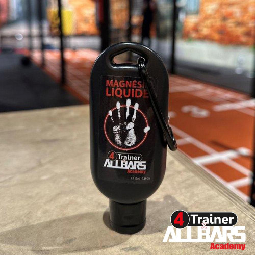 MAGNÉSIE LIQUIDE - Tube 50 ml avec mousqueton - 4TRAINER x ALLBARS