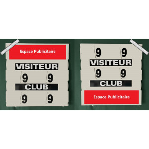 TABLEAU de SCORE "SPÉCIAL JEU DÉCISIF" RECTO VERSO - Tennis / Padel / Beach Tennis - ADHÉSIF OFFERT - MADE IN FRANCE