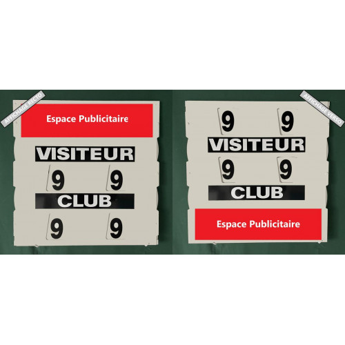 TABLEAU de SCORE "SPÉCIAL JEU DÉCISIF" RECTO VERSO - Tennis / Padel / Beach Tennis - ADHÉSIF OFFERT - MADE IN FRANCE